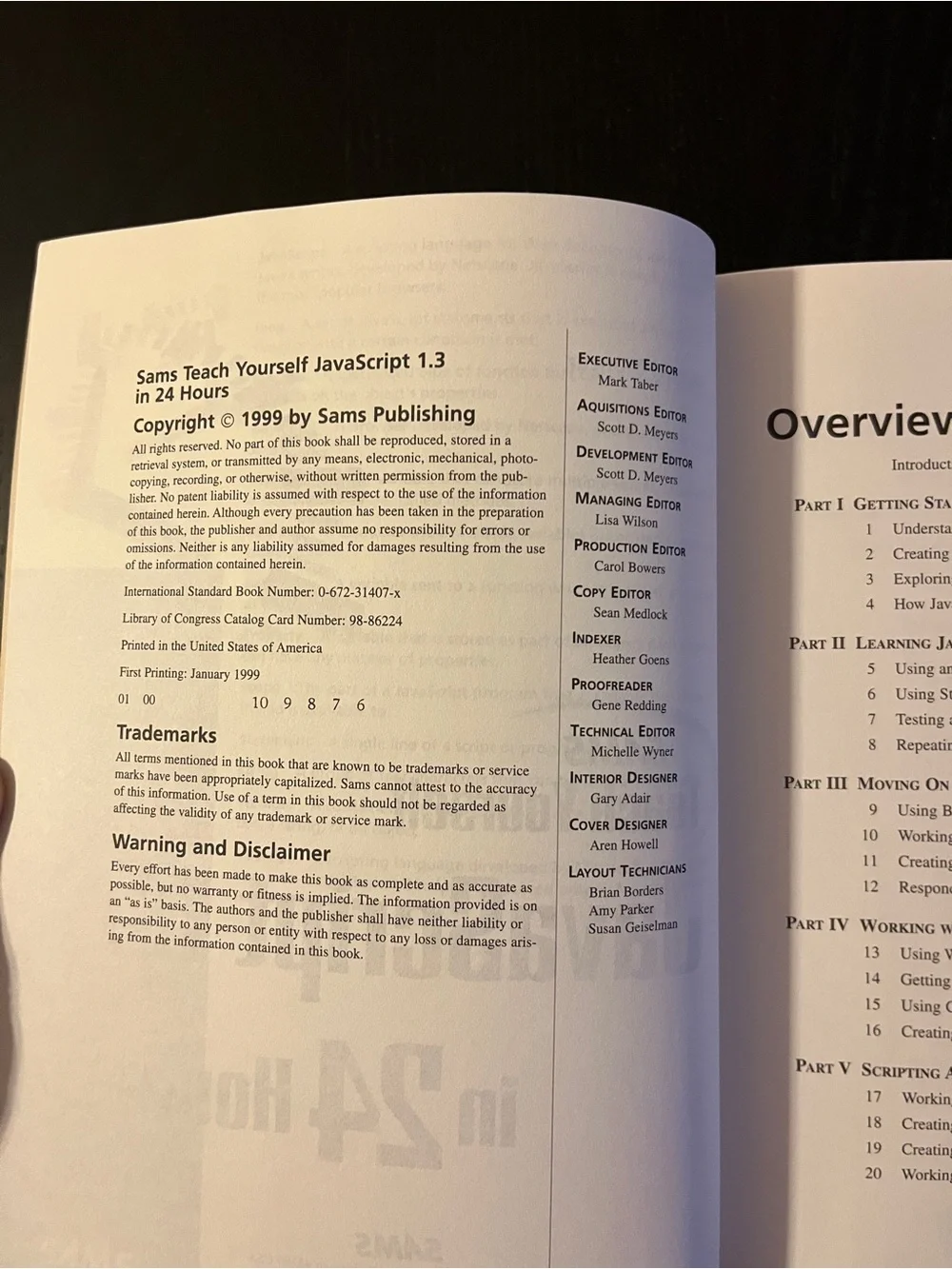 Sams Teach Yourself JavaScript 1.3 in 24 Hours Book Michael Moncur